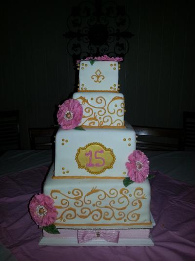 Sweet Pink & Gold - Cake by Gigis Sicilian Sweets 