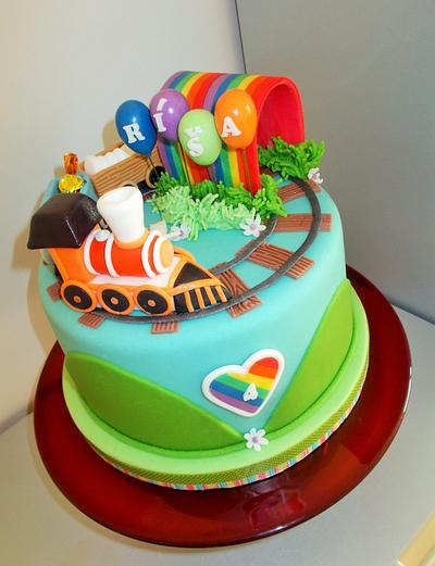 Rainbow train - Cake by Hana Součková