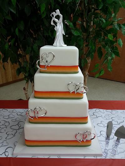 Square Wedding Cake - Cake by Shawna