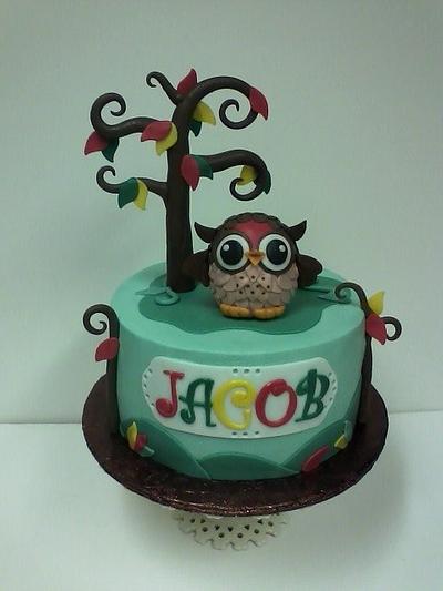 Dee's Owl Baby Shower - Cake by Cheryl's Creative Cakery