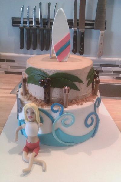surfer cake - Cake by Chrissa's Cakes