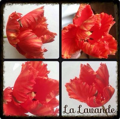 Icing Fringed parrot tulip - Cake by La Lavande Sugar Florist