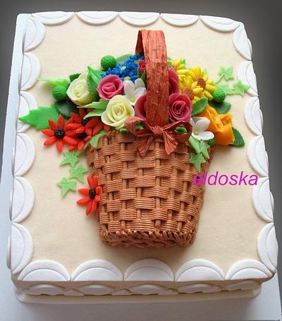 Flower basket - Cake by Alena