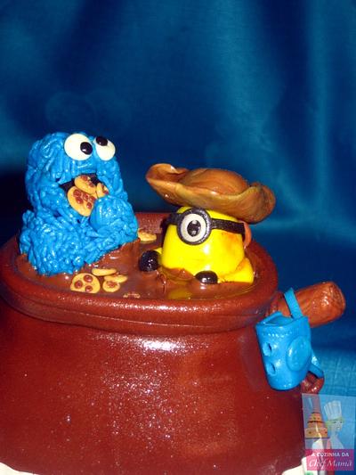 Minion and Cookie monster archeologists! :) - Cake by A Cozinha da Chef Mamã