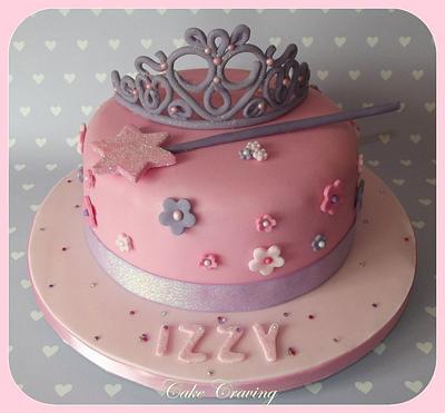 Princess tiara and wand cake - Cake by Hayley