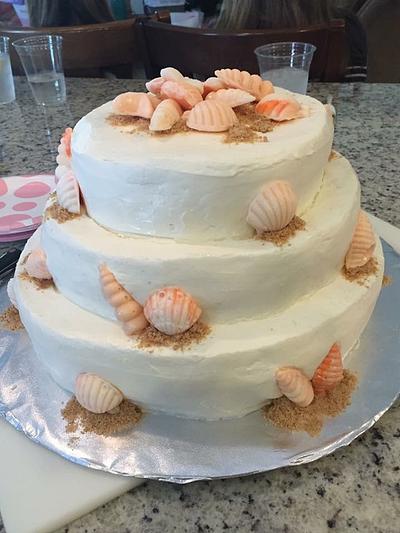 Beach Shell Baby Shower Cake - Cake by ob2kane