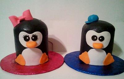 Mini Penguin Cakes - Cake by Tami Morrow