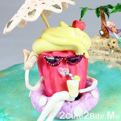 A Day at the Beach with Mrs. Cupcake-Sweet Summer Collab - Cake by 2cute2biteMe(Ozge Bozkurt)
