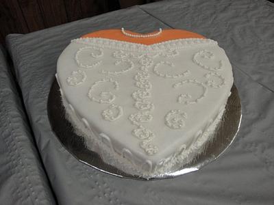 Bride & Groom Heart Cakes  - Cake by naughtyandnicecakes