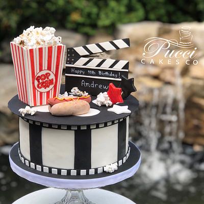 Movie and popcorn  - Cake by Pucci Cakes Co
