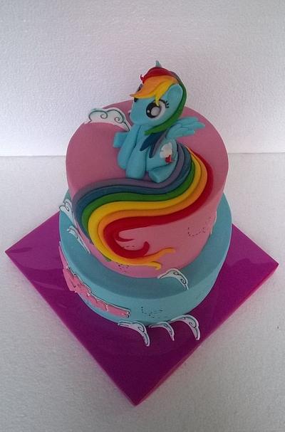 Rainbow Dash magic - Cake by BULGARIcAkes