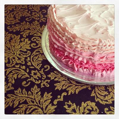 Pink ruffles  - Cake by Ifrah