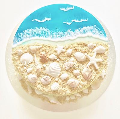 Sea Shells n Sand - Cake by AlphacakesbyLoan 
