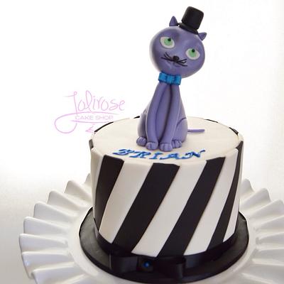 Masculine Cat Cake - Cake by Jolirose Cake Shop