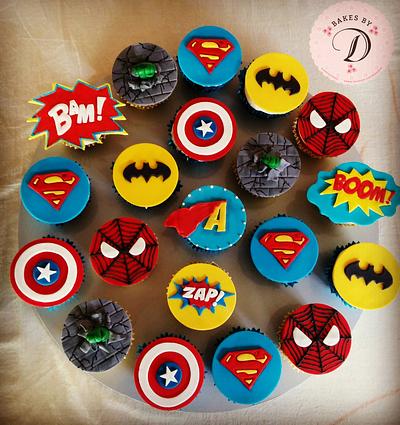 Superhero Cupcakes  - Cake by Bakes by D