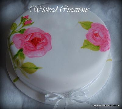 Handpainted cake - Cake by Wicked Creations