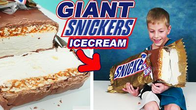 GIANT Ice-Cream Snickers! - Cake by HowToCookThat