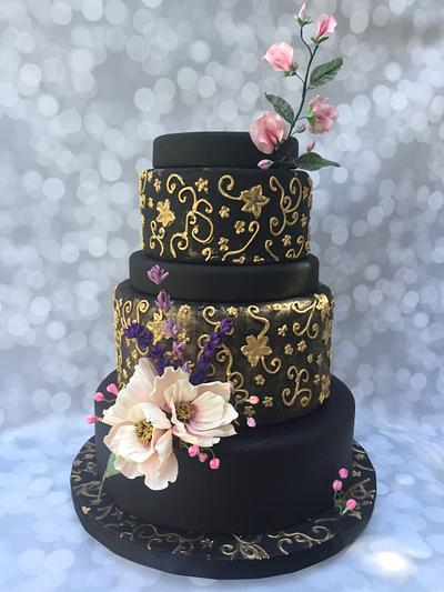 Flowery Night Wedding Cake - Cake by Joliez