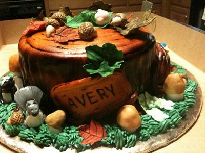 Tree Stumps for a Baby Shower - Cake by Sheryl Fellows