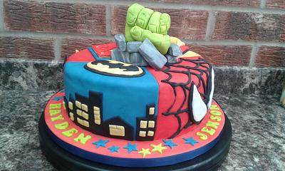 Super Hero cake - Cake by Karen's Kakery