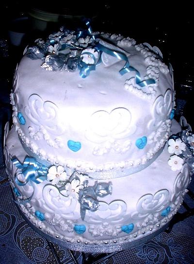 silver wedding - Cake by Sally McDonald