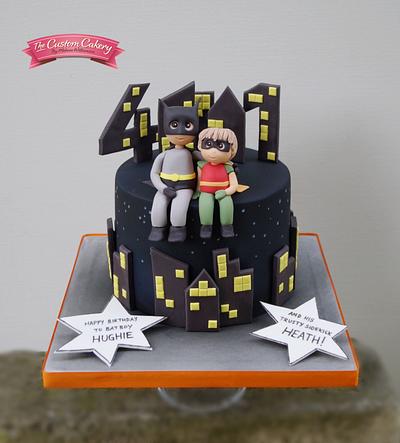 Cute Batman and Robin - Cake by The Custom Cakery