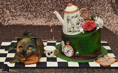 Alice in Wonderland themed cake  - Cake by Sahar Latheef