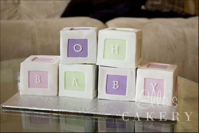 Baby Blocks - Cake by LadyTangerine