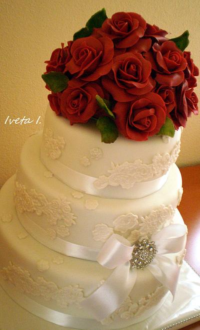 lace wedding cake - Cake by Ivule