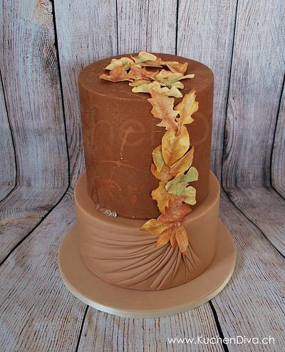 Golden Fall Cake - Cake by KuchenDiva