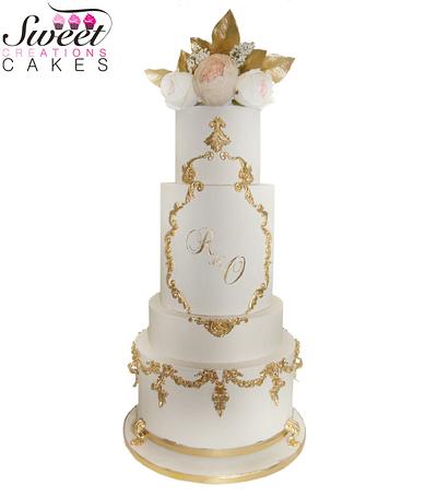 Royal gold wedding cake - Cake by Sweet Creations Cakes