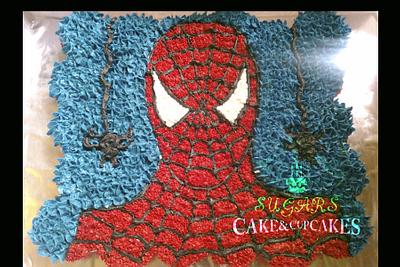 Spiderman Cupcake Cake (pastel de kekitos) - Cake by SUGARScakecupcakes