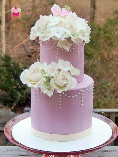 vintage rose bouquet  - Cake by Rebekah Naomi Cake Design