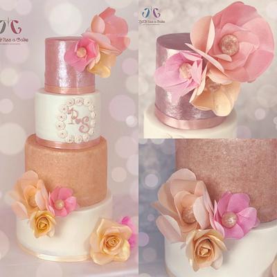 Rose gold beauty  - Cake by OMG! itss a cake