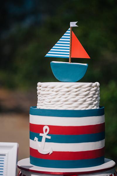 Nautical Christening cake - Cake by The Sweet Collection