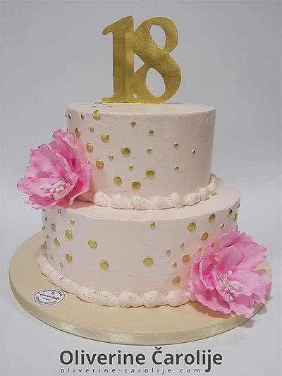  18th birthday Cake  - Cake by Oliverine Čarolije 