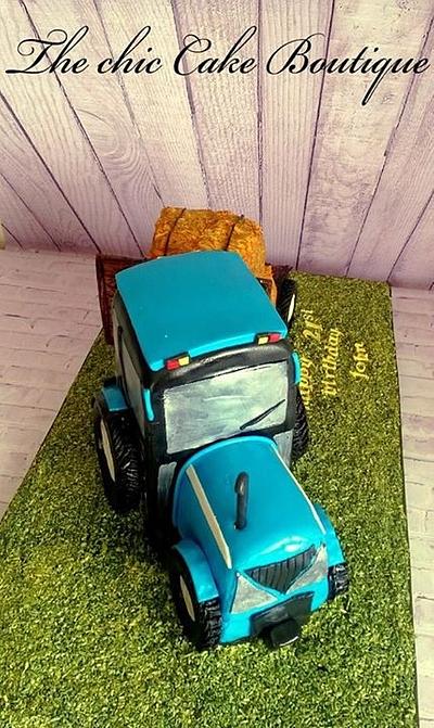 Tractor and trailer cake - Cake by The chic cake boutique