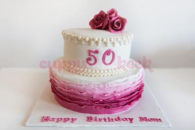 Ruffled birthday cake - Cake by Cuppy And Keek