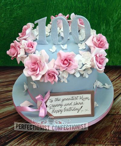 Maureen - 100th Birthday Cake  - Cake by Niamh Geraghty, Perfectionist Confectionist