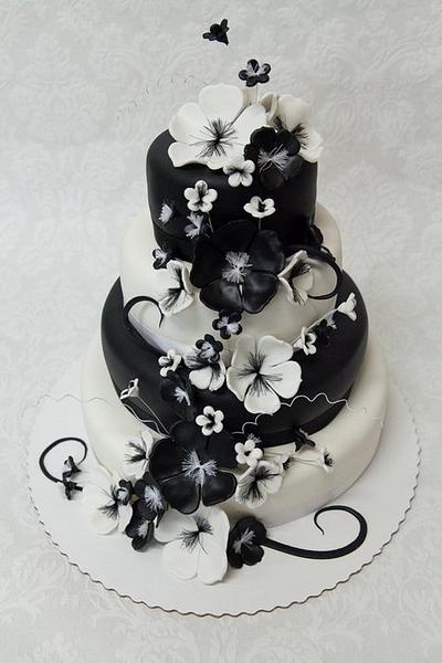 Black and white Wedding cake - Cake by Lina