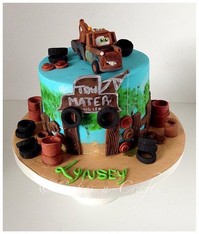 My name is Mater.. Like tuh-mater but without the tuh!  - Cake by June milne