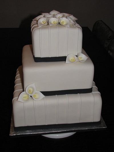 Calla Lily Wedding Cake - Cake by Joseph Fougere