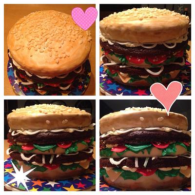 Burger cake - Cake by Jertysdelight