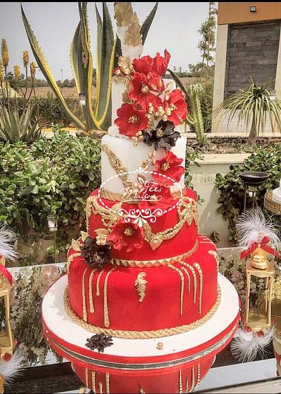 Wedding cake in bloom - Cake by Fées Maison (AHMADI)