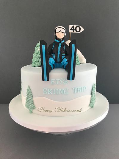 Skiing cake  - Cake by Popsue