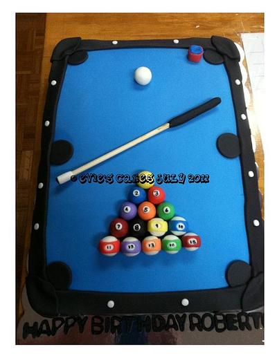 Pool Table Cake - Cake by BlueFairyConfections