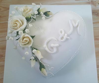 White wedding cake - Cake by Mariaamalia