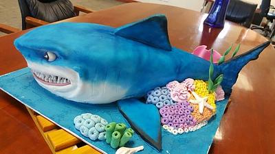 Bruce the shark from finding Nemo - Cake by Cakes by Lizelle