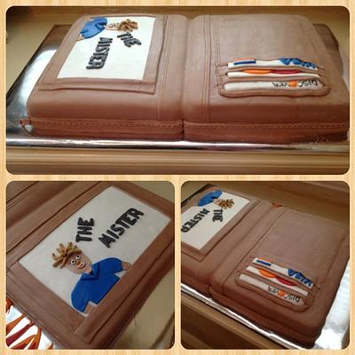 Brown Leather Wallet - Cake by Frisco Custom Cakes