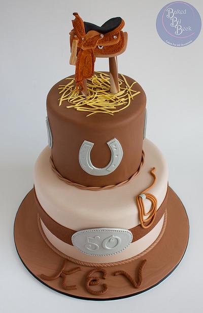 Cowboy Saddle - Cake by Baked By Beck